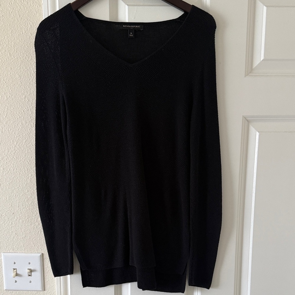 Black V-Neck Sweater